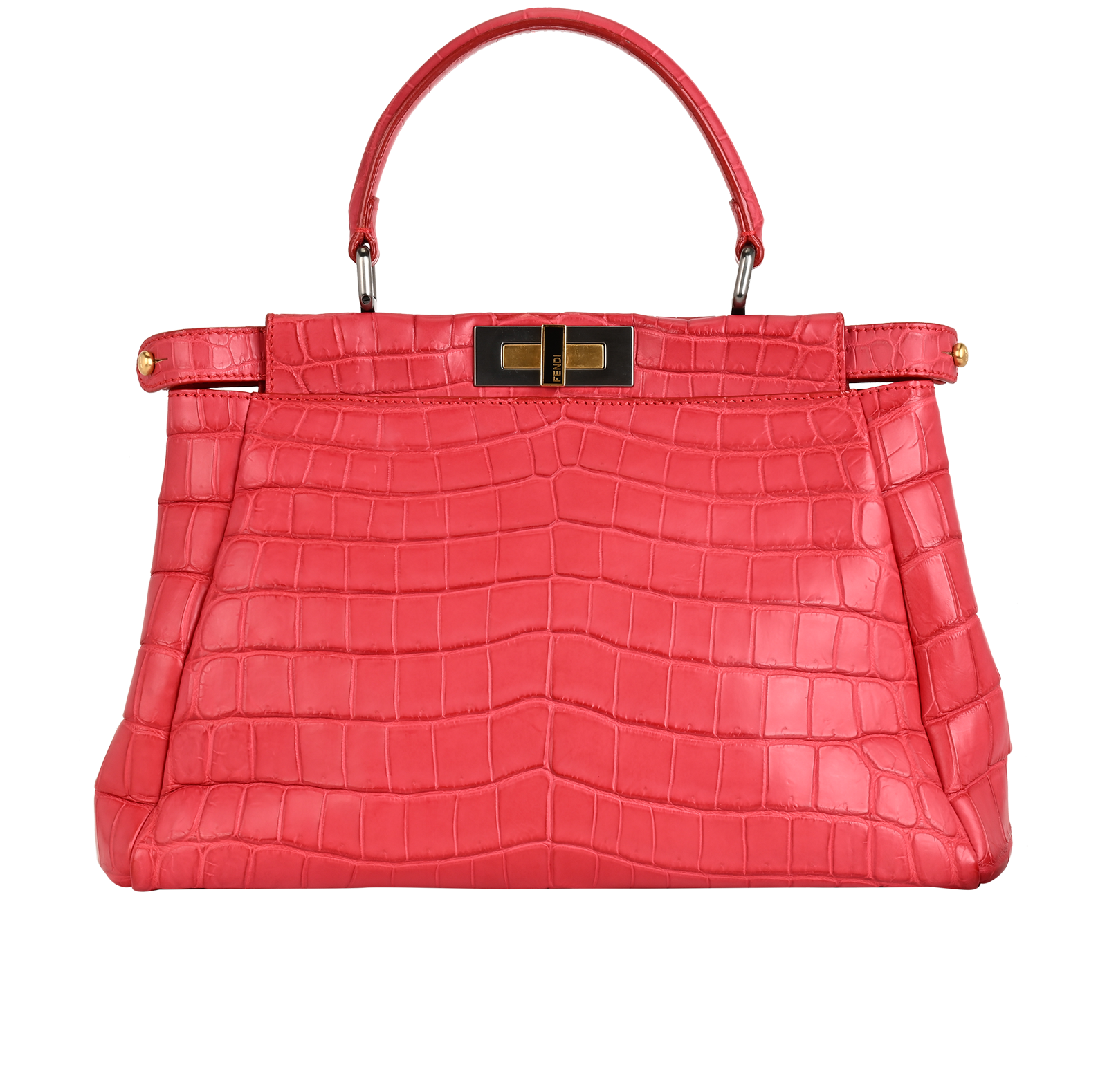 Medium Peekaboo, &pound;3,400, Handbags, Pink, Crocodile, Back view